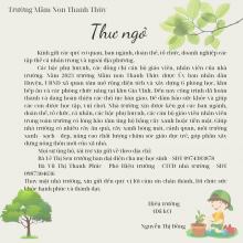 Thư ngỏ: Về việc ủng hộ cây xanh trồng trong khuôn viên trường MN Thanh Thuỳ