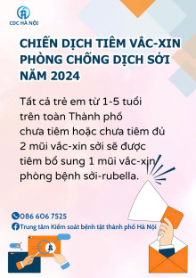 Thông báo về việc “Triển khai chiến dịch tiêm chủng vắn xin phòng, chống dịch sởi trên địa bàn huyện Thanh Oai năm 2024”.