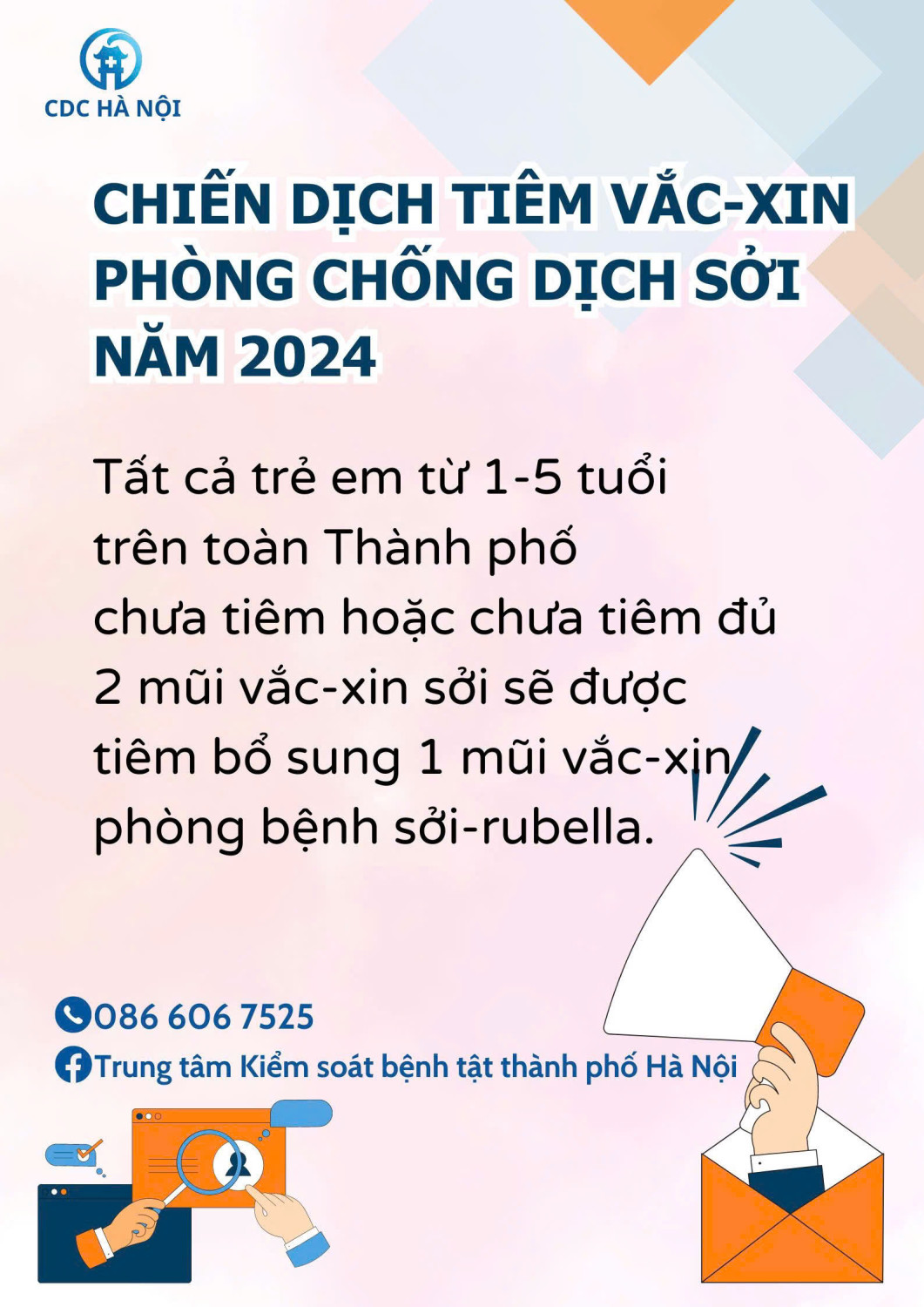 Thông báo về việc “Triển khai chiến dịch tiêm chủng vắn xin phòng, chống dịch sởi trên địa bàn huyện Thanh Oai năm 2024”.