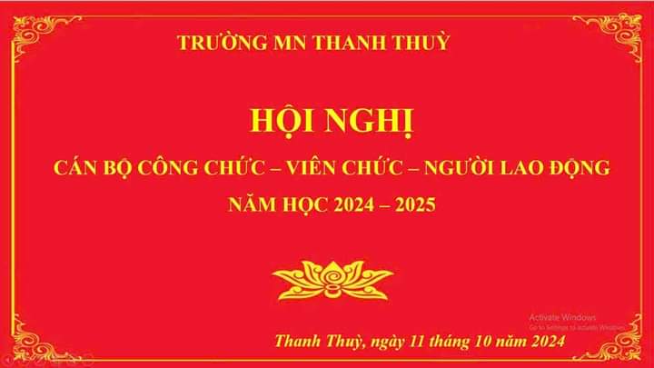 Trường mầm non Thanh Thùy tổ chức Hội nghị Cán bộ, công chức, viên chức năm học 2024-2025.